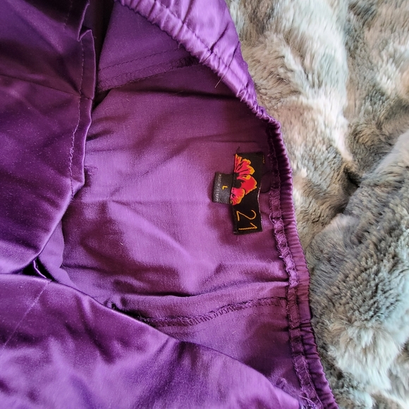21 Purple Satin Tube Top Romper with pockets!!! - Picture 8 of 10